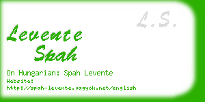 levente spah business card